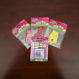 NIP Lot of Shopkins Stamps & Gel Clings